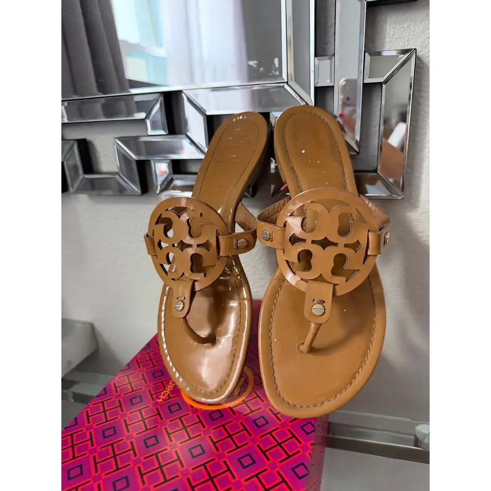 Tory Burch Miller Brown Sandals Size 8.5